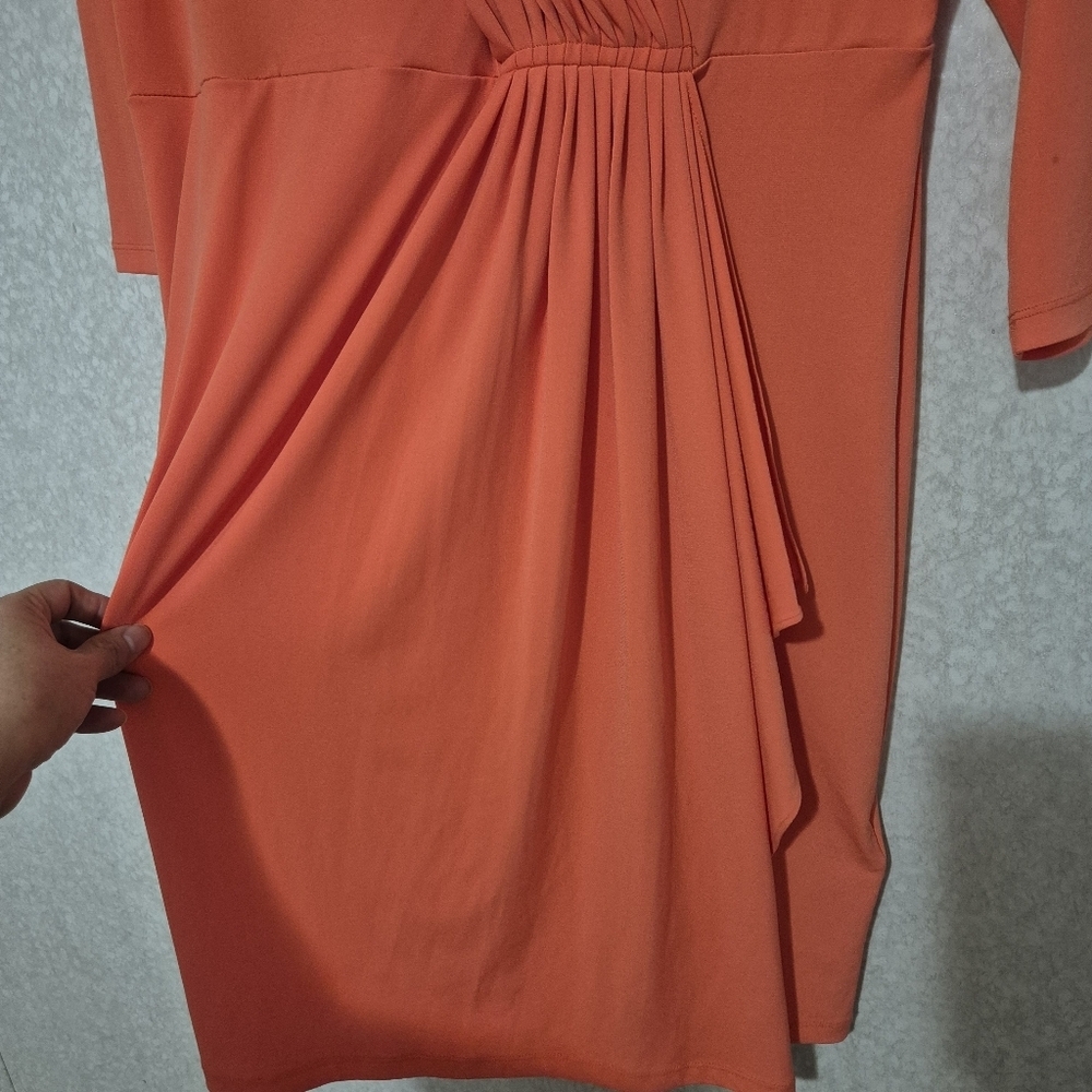 NWT Michael Kors Coral Midi Dress 3/4 Sleeve..SIZE:L - Picture 6 of 13
